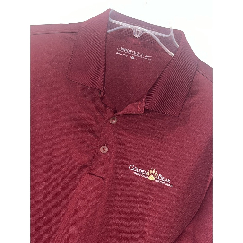 Golden Bear Golf Club Men's Large NIKE Men's Performance Polo‎ Shirt Fast Ship!